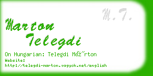 marton telegdi business card